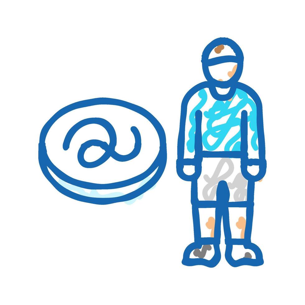 kid boy helminth worm icon doodle illustration vector