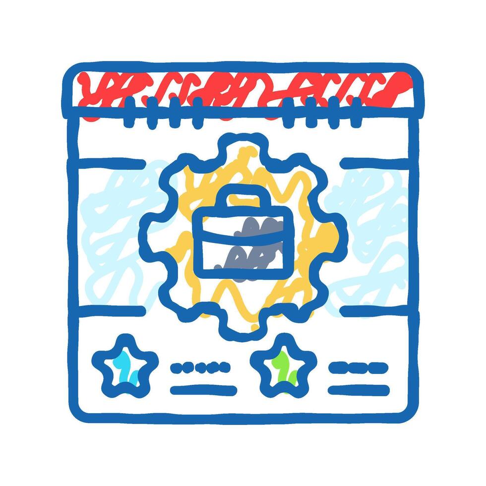 business continuity process icon doodle illustration vector