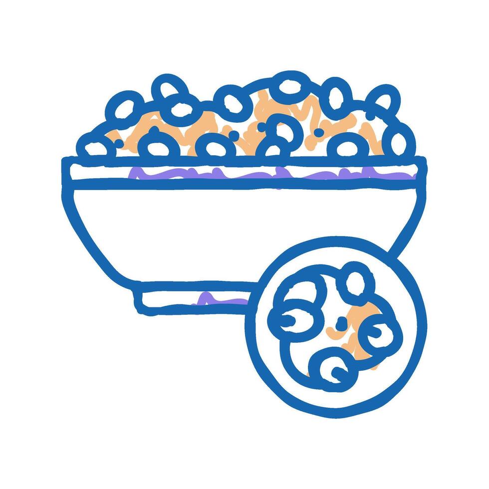 pearl barley groat icon doodle illustration vector
