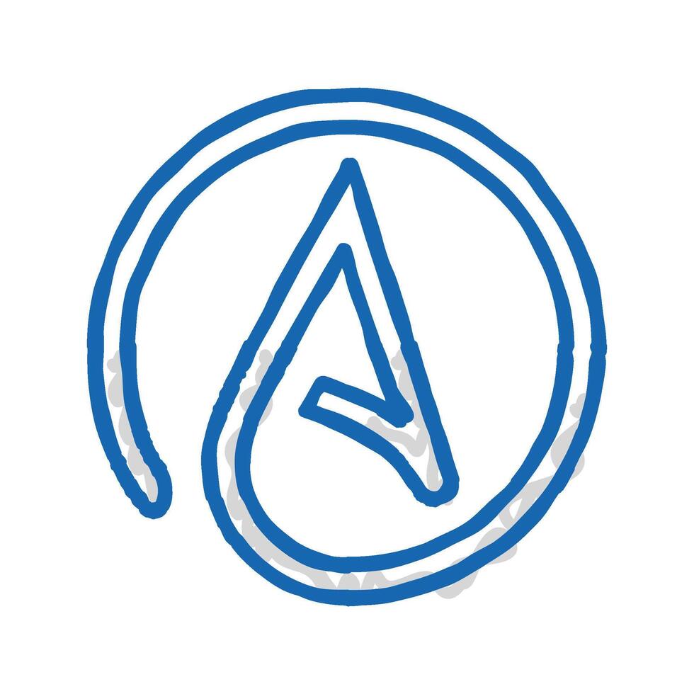 atheism agnosticism icon doodle illustration vector