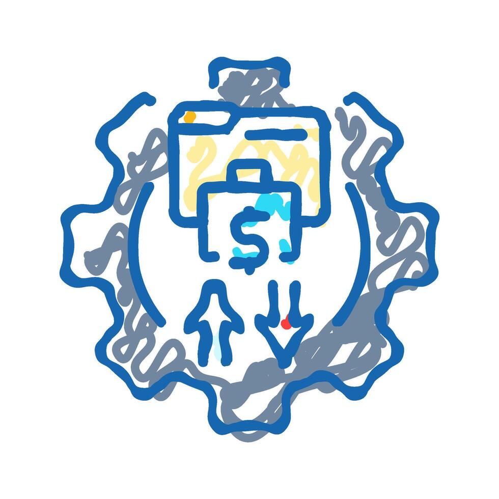 adjustments budget planning icon doodle illustration vector