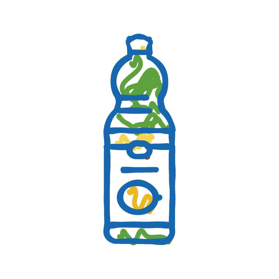 juice lemon bottle icon doodle illustration vector