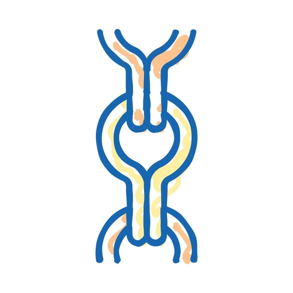 ladder chain icon doodle illustration vector