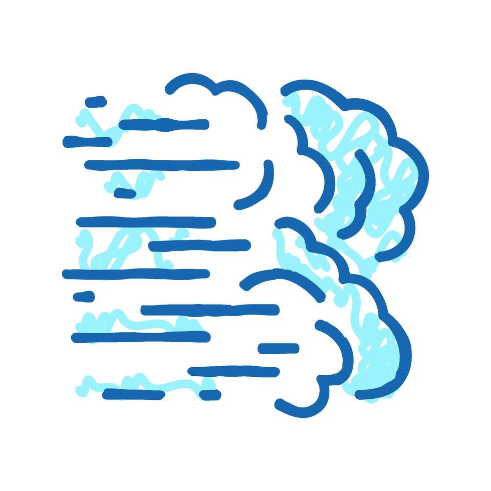 wind air icon doodle illustration vector
