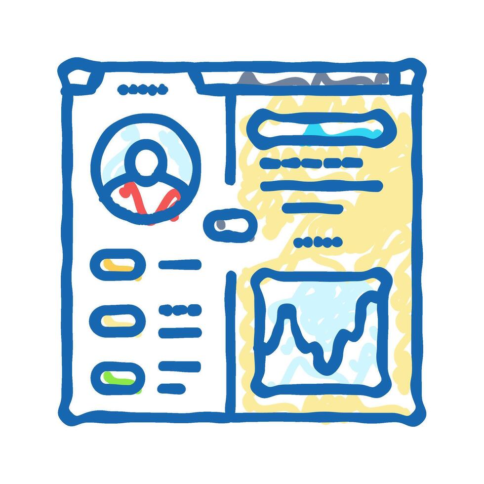 persona ux ui design icon doodle illustration vector