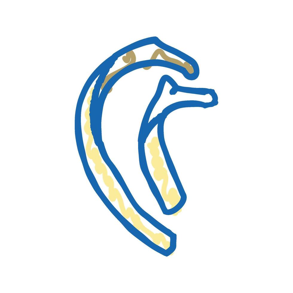 rib bone icon doodle illustration vector