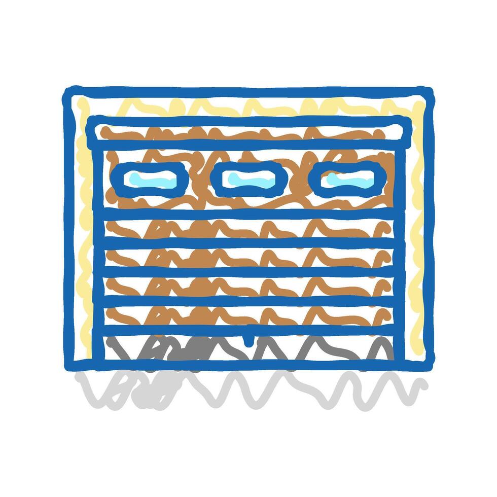 garage gate icon doodle illustration vector