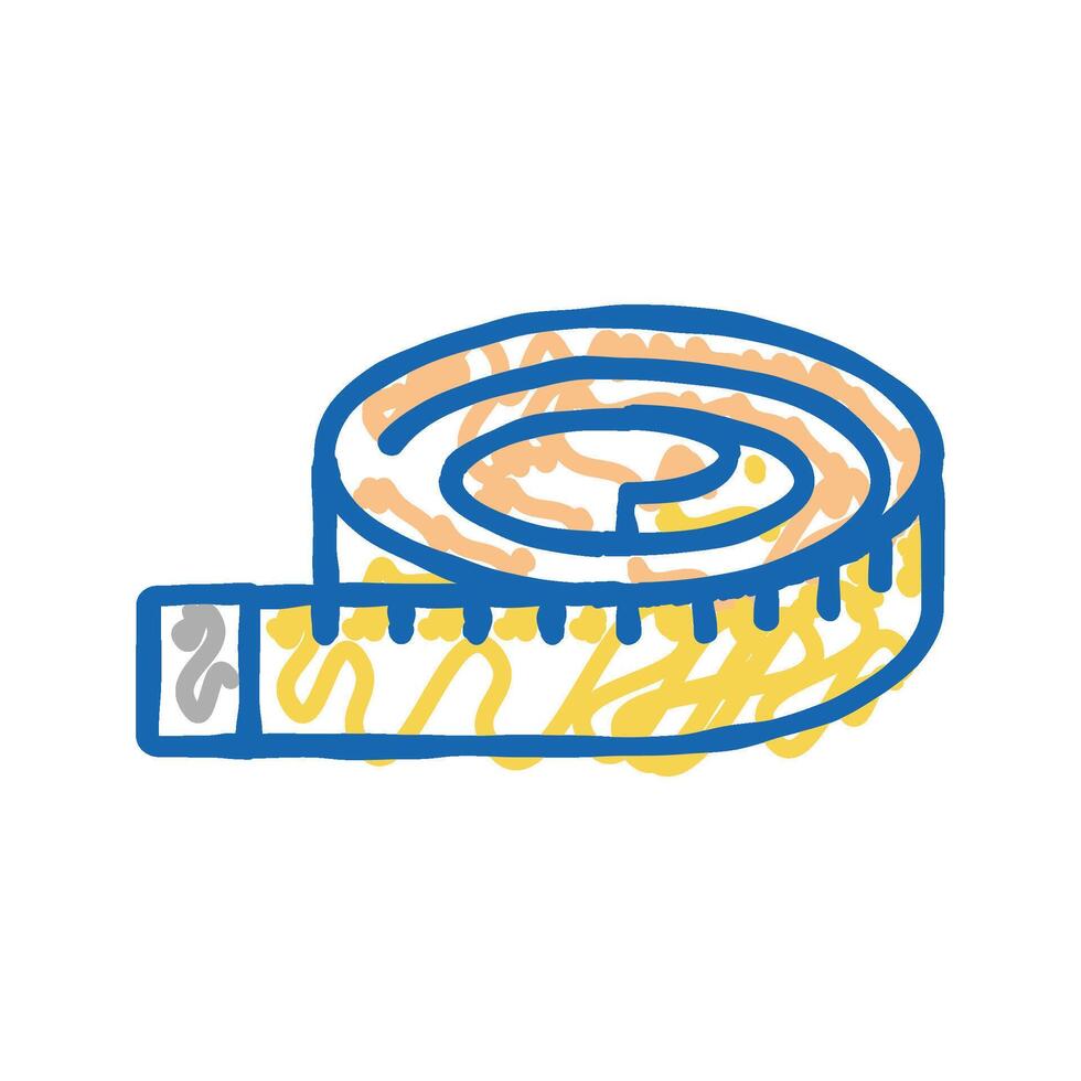 waist tape icon doodle illustration vector