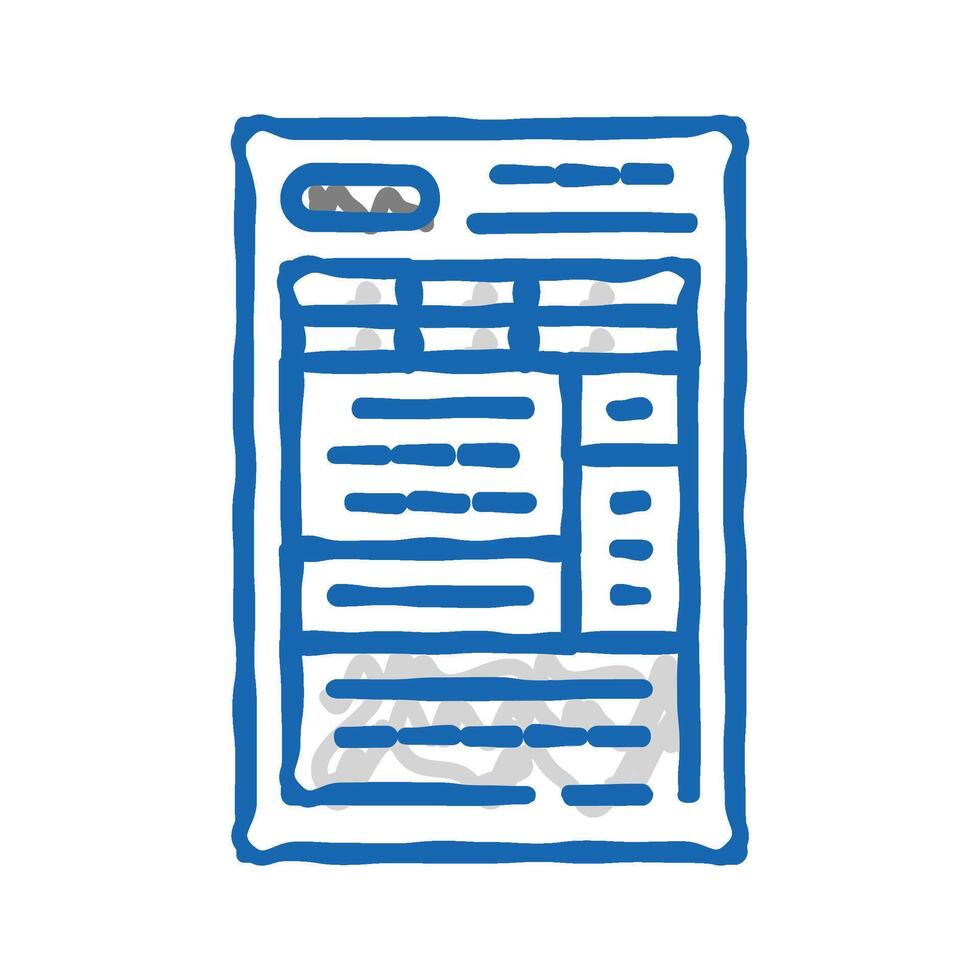 form paper document icon doodle illustration vector
