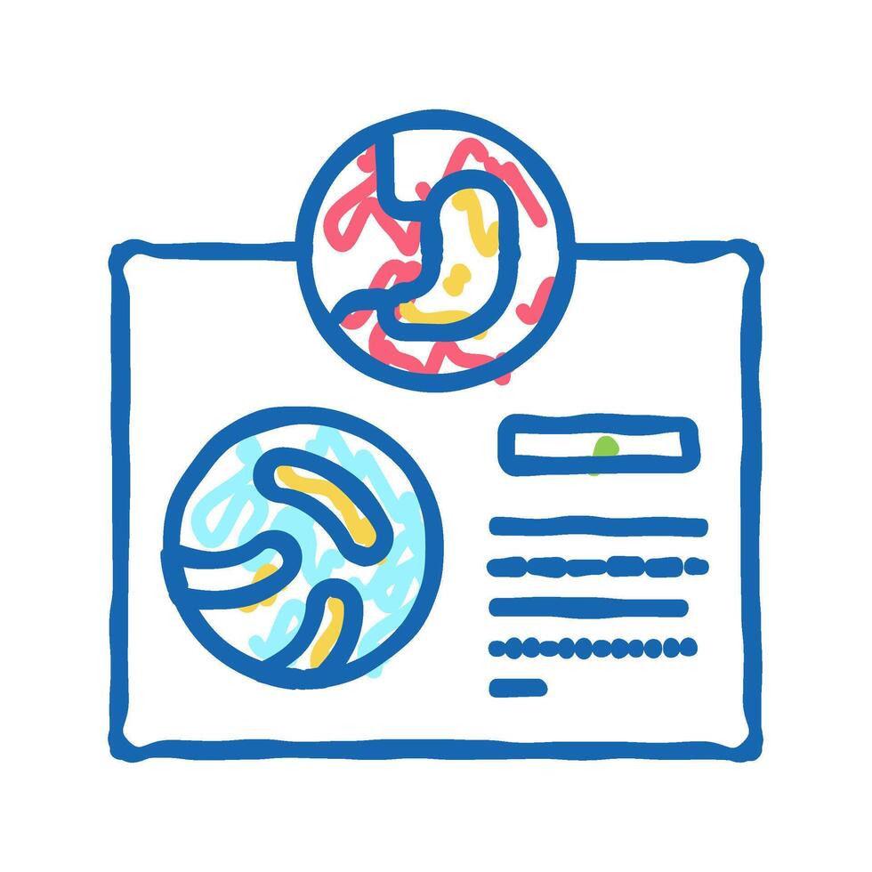 prescription probiotics icon doodle illustration vector