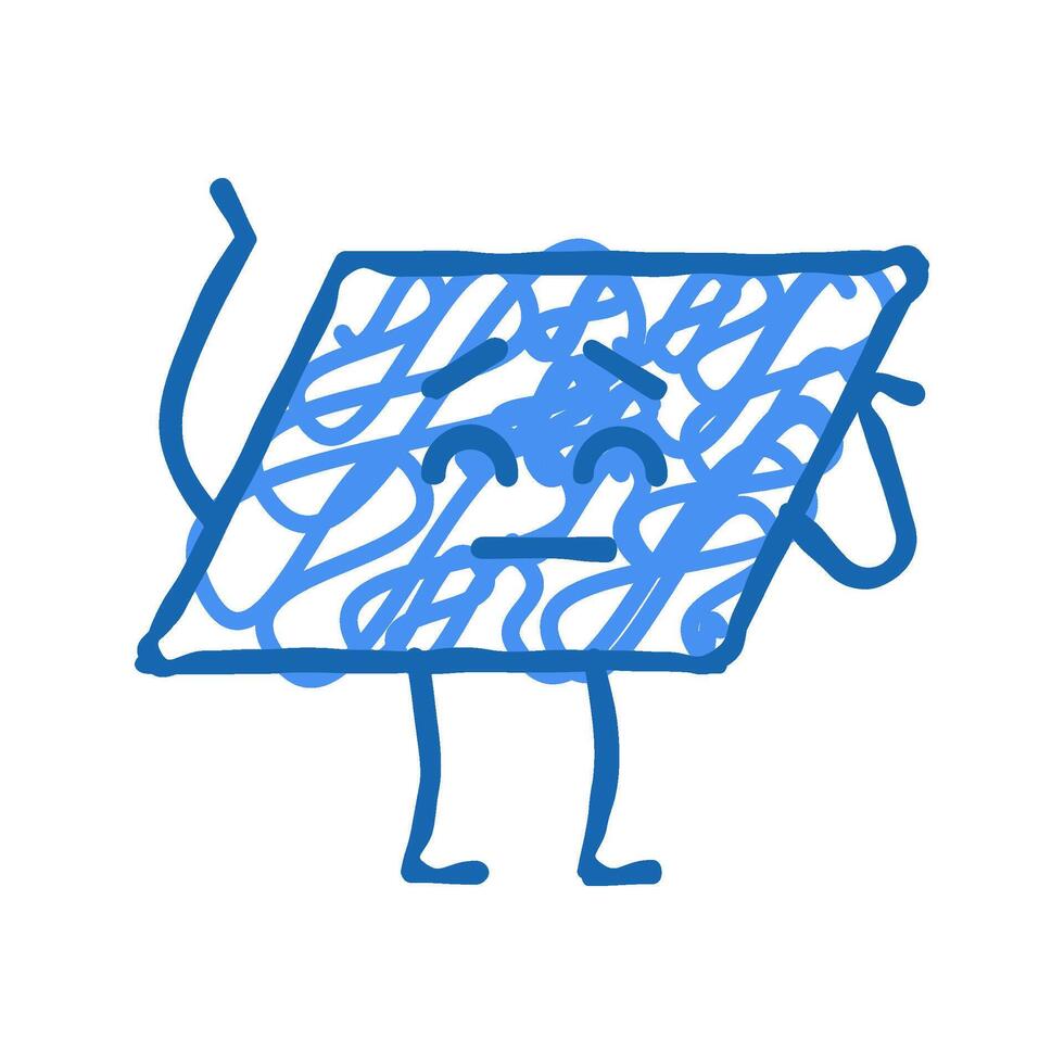 parallelogram geometric shape character icon doodle illustration vector