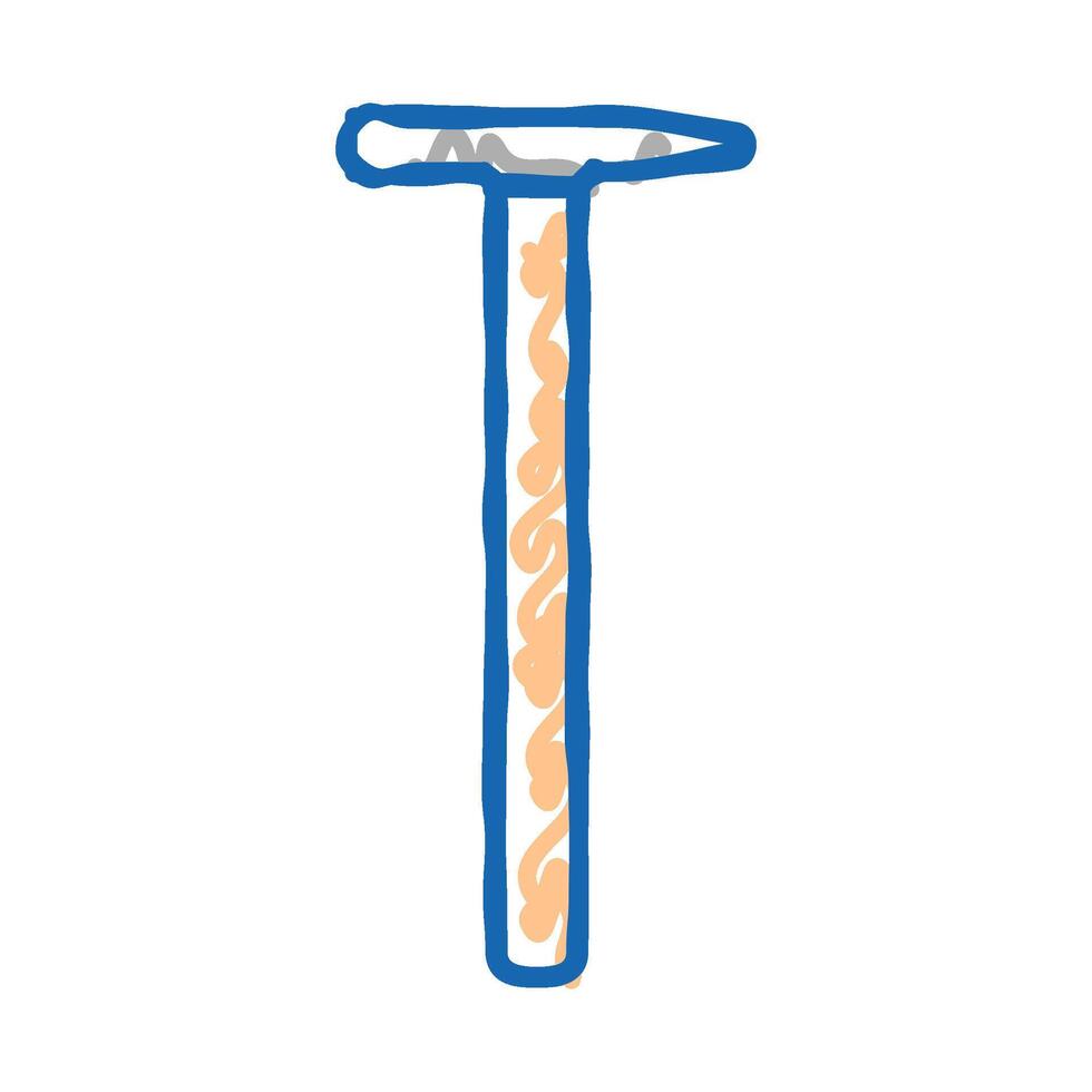tack hammer tool icon doodle illustration vector