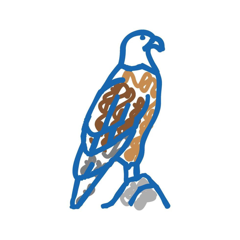 eagle bird in zoo icon doodle illustration vector