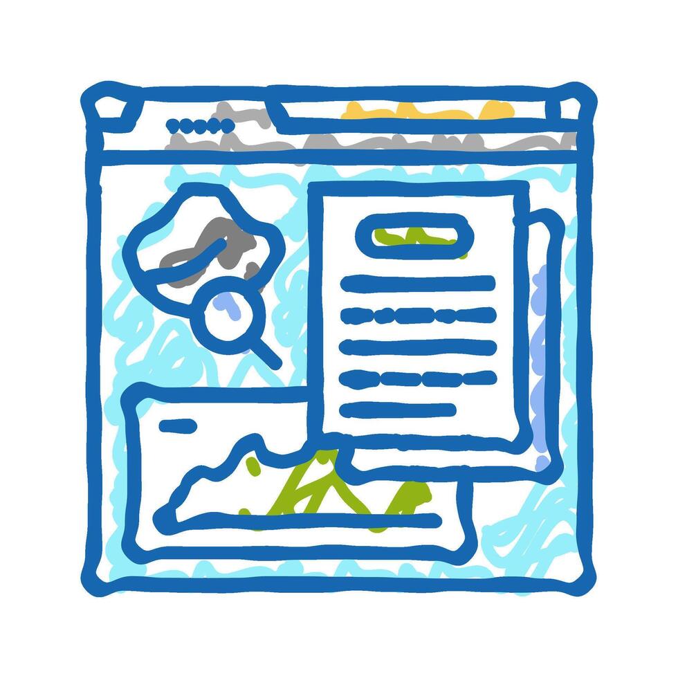 resource assessment mining icon doodle illustration vector