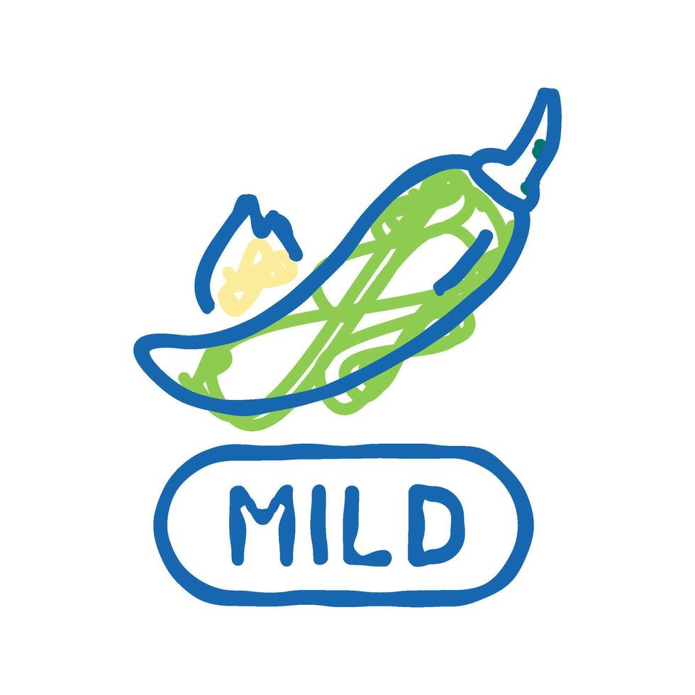 spicy level mild icon doodle illustration vector