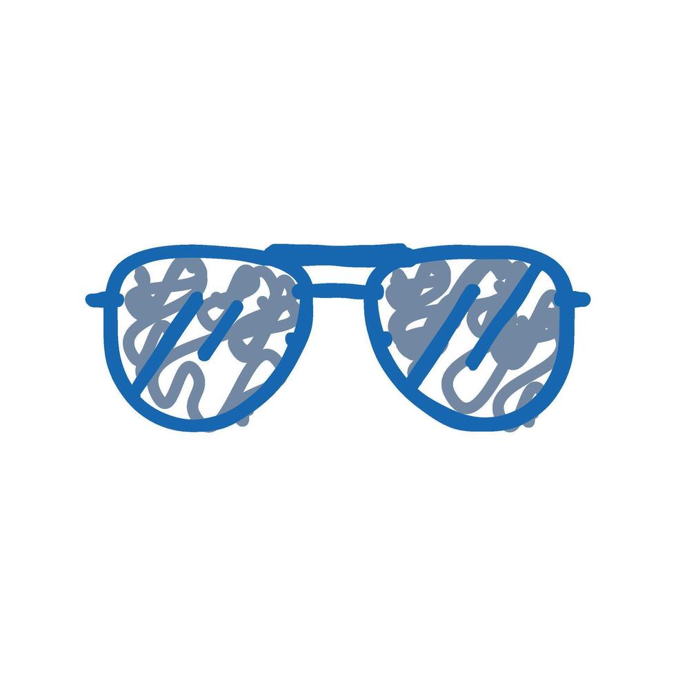 aviator glasses optical icon doodle illustration vector