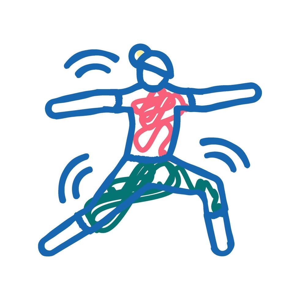 yoga leisure icon doodle illustration vector
