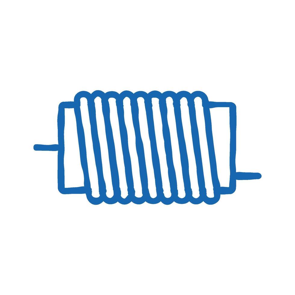 inductor electronic component icon doodle illustration vector