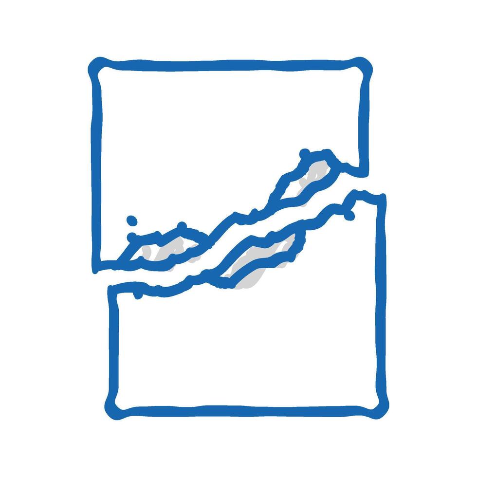 torn paper fracture icon doodle illustration vector