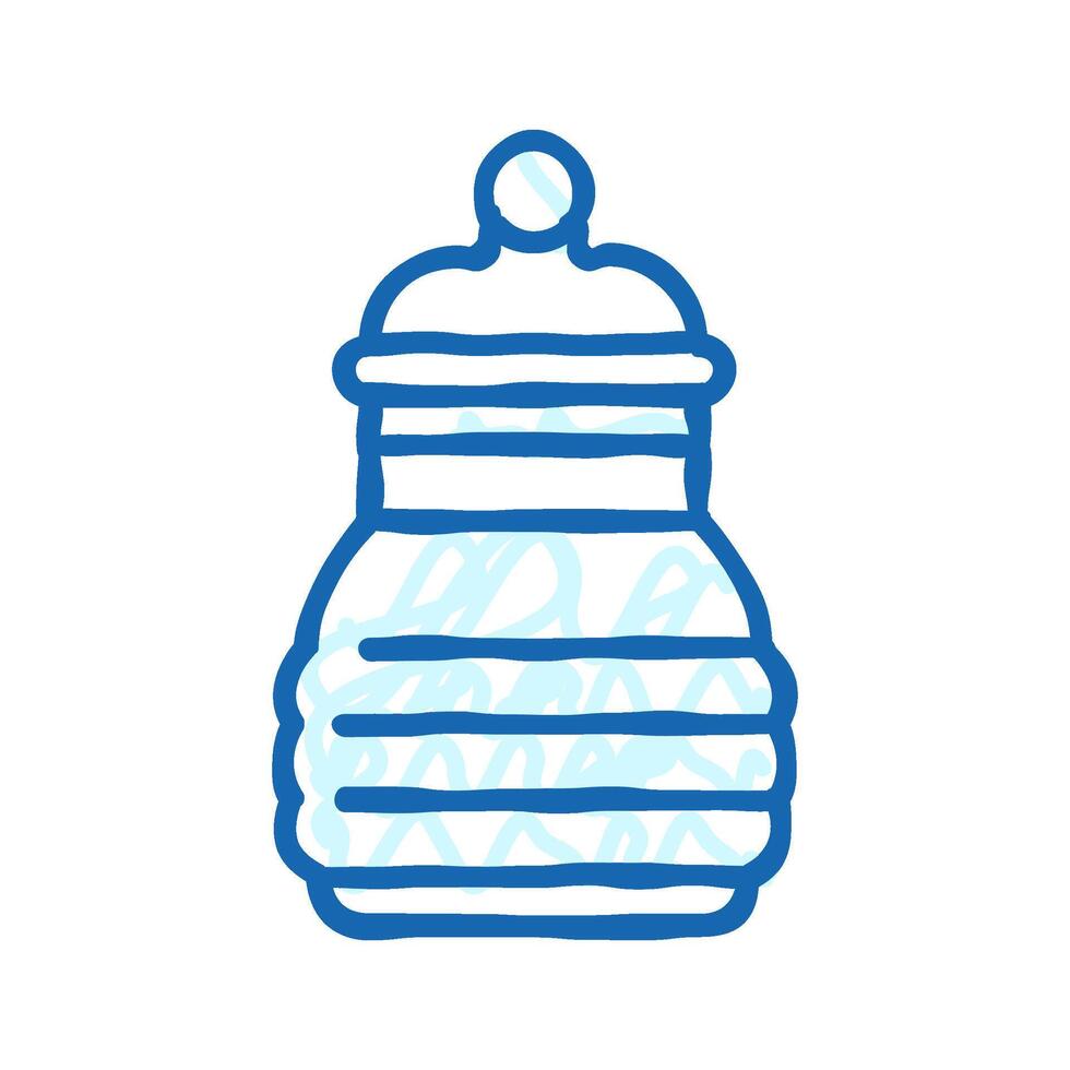 salt shaker glass package icon doodle illustration vector