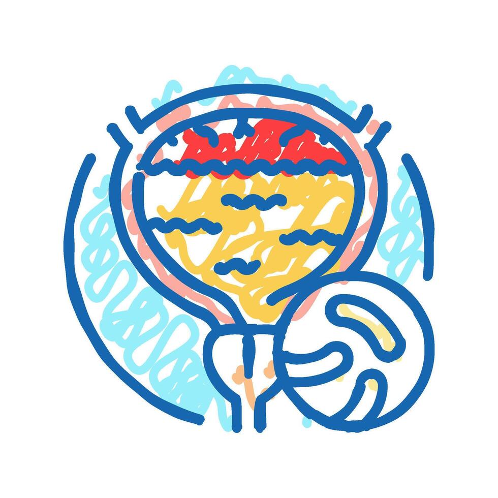 cystitis urology icon doodle illustration vector