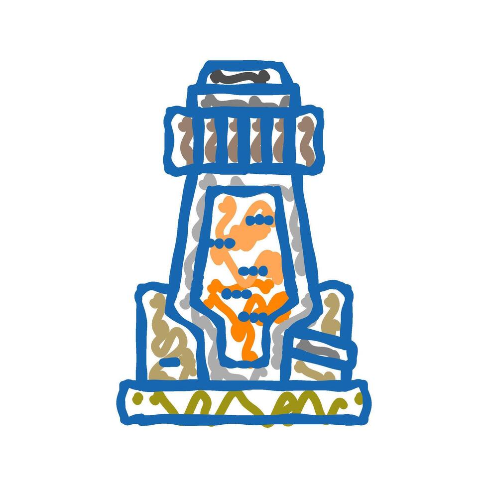 oxide ore processing copper icon doodle illustration vector