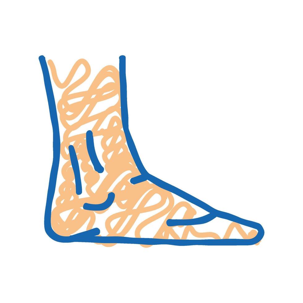 ankle body icon doodle illustration vector