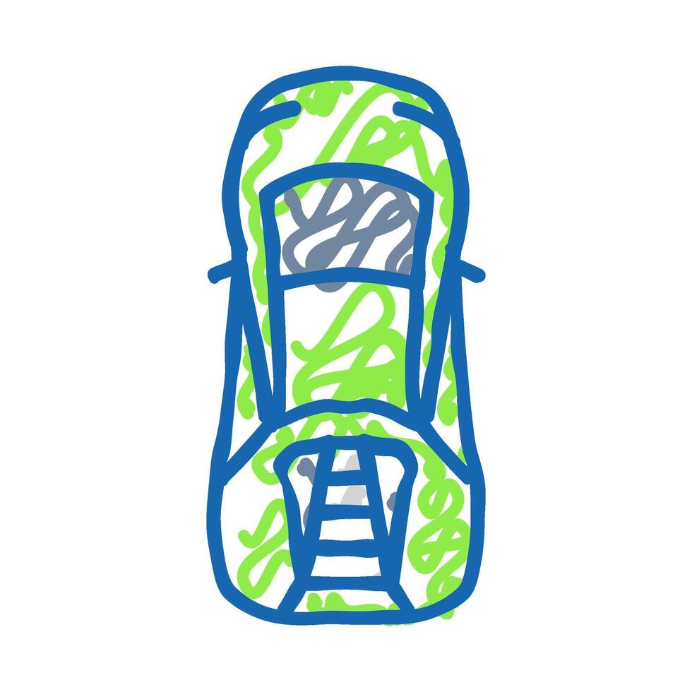 competition car top view icon doodle illustration vector