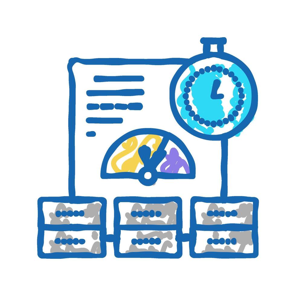 performance system icon doodle illustration vector