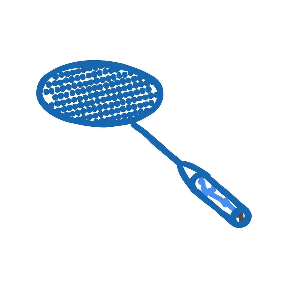 racket professional badminton icon doodle illustration vector