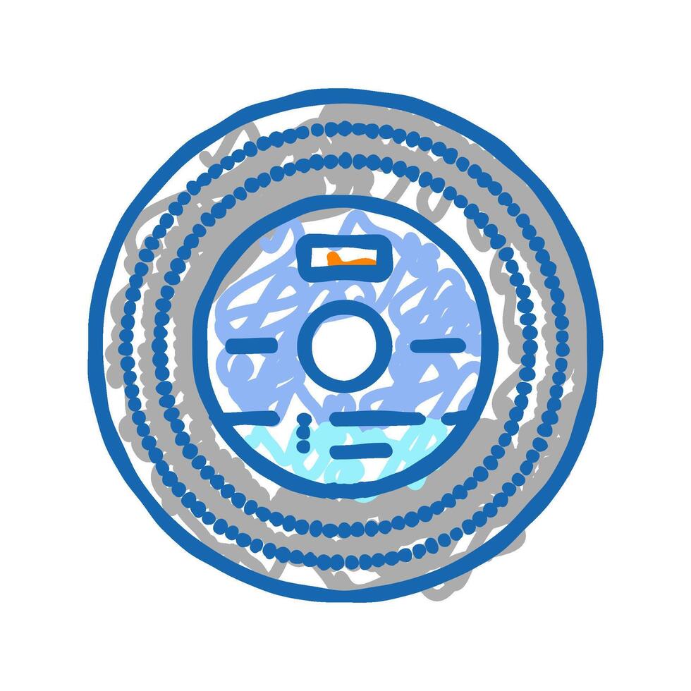grinding wheel manufacturing engineer icon doodle illustration vector