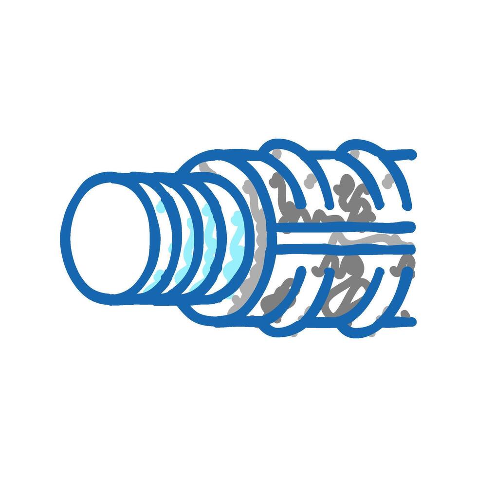 threaded fittings icon doodle illustration vector