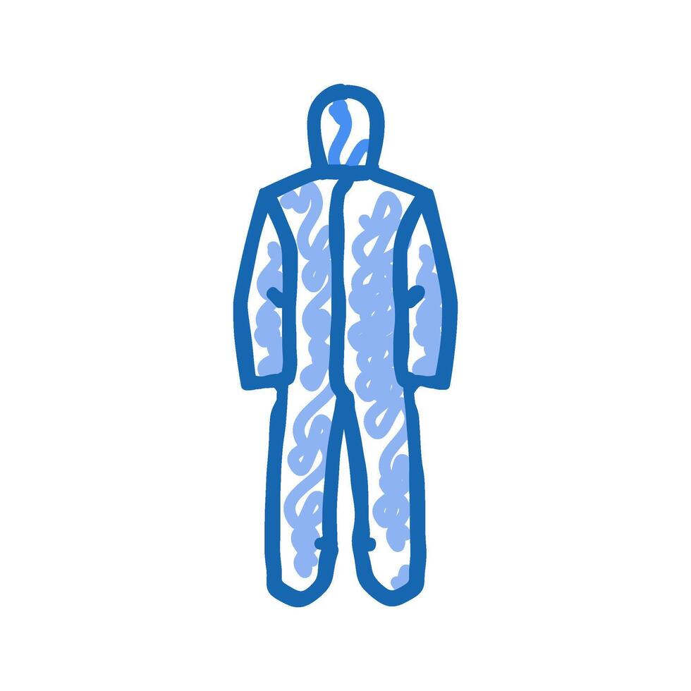 coveralls ppe protective equipment icon doodle illustration vector