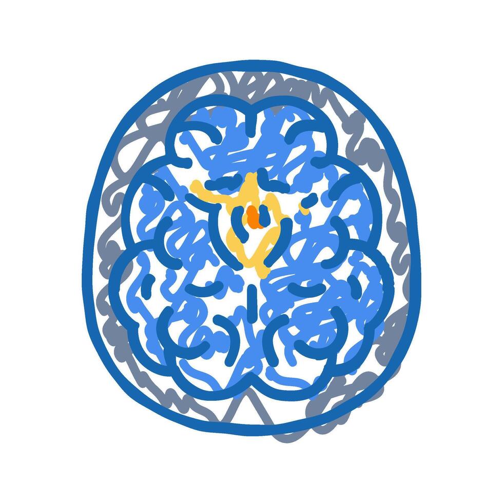 neuroimaging neuroscience neurology icon doodle illustration vector