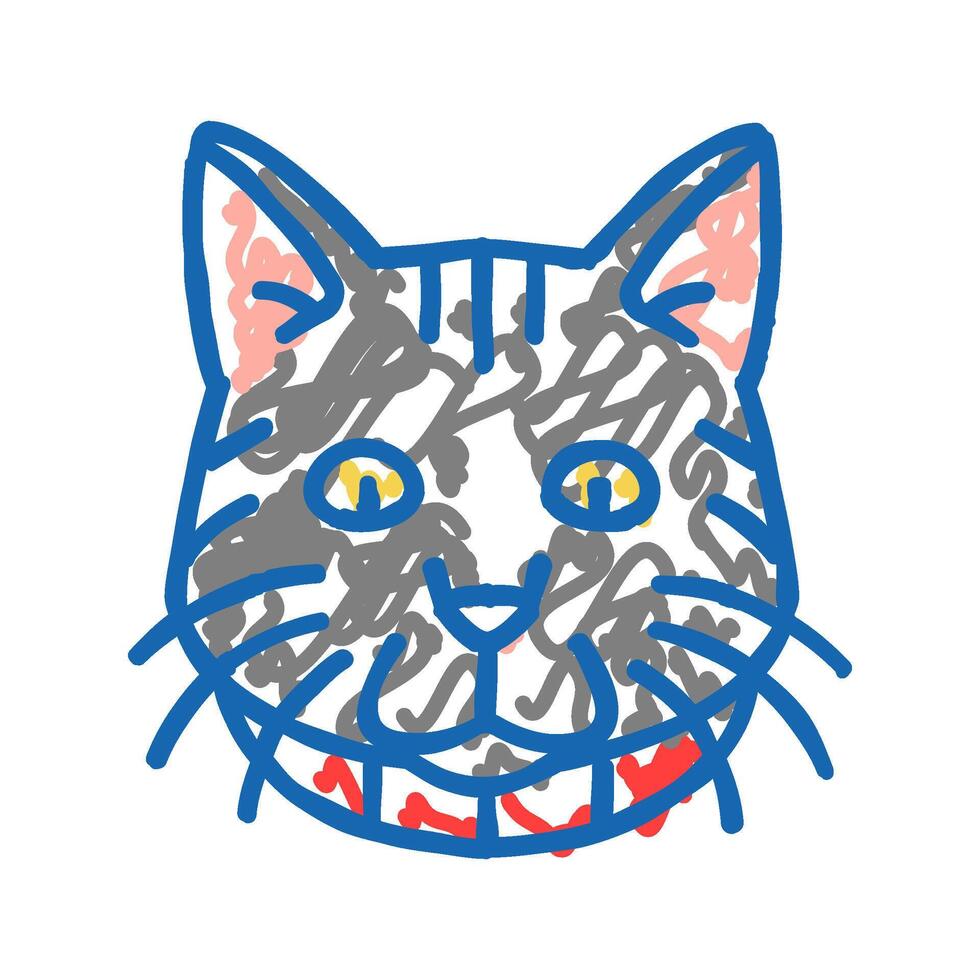 collar cat breeding icon doodle illustration vector