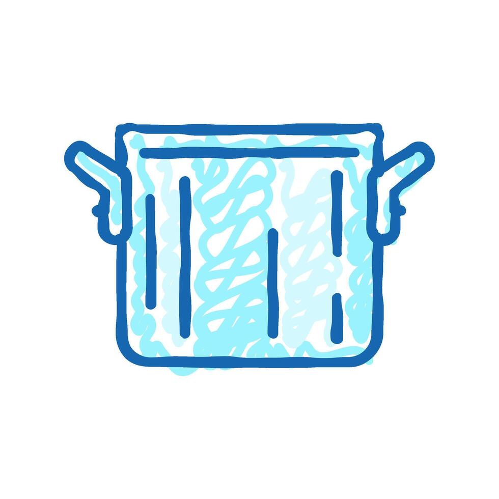 aluminium pot cooking icon doodle illustration vector