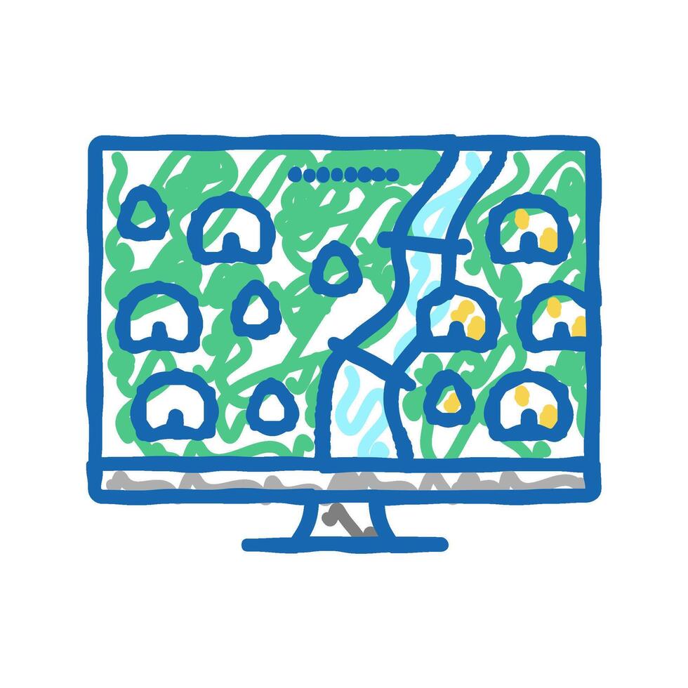 strategy game icon doodle illustration vector