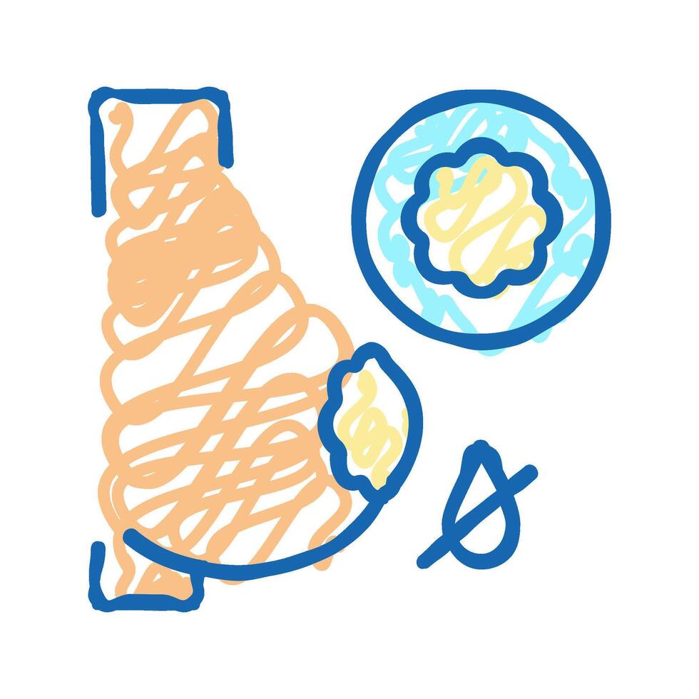 chest pad to keep milk from leaking icon doodle illustration vector