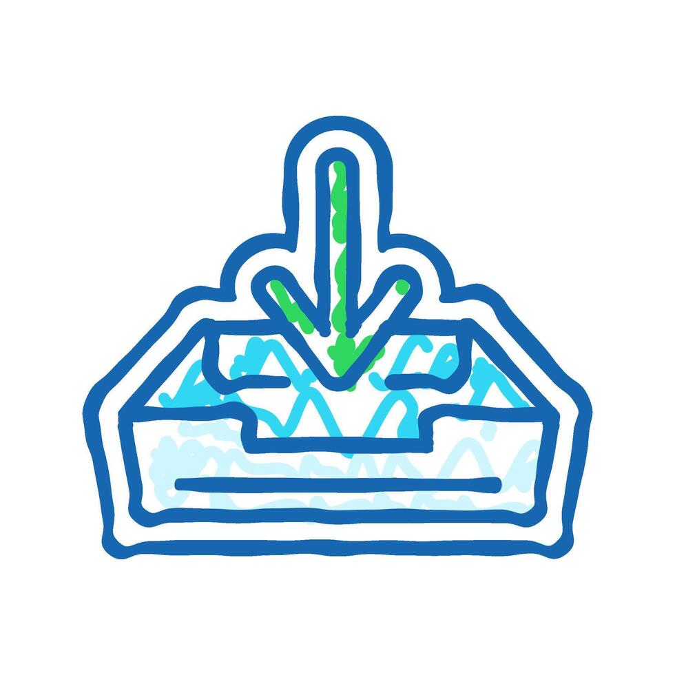 open letter box loading mailbox icon doodle illustration vector