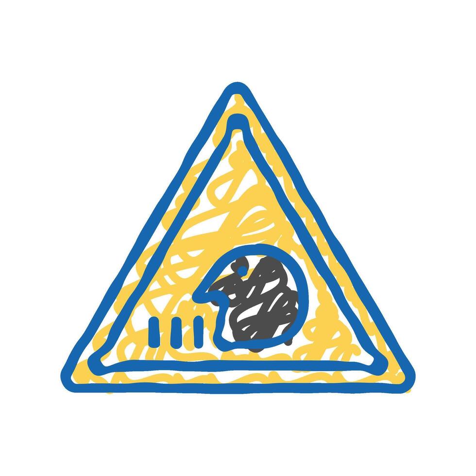 fume warning bleach icon doodle illustration vector