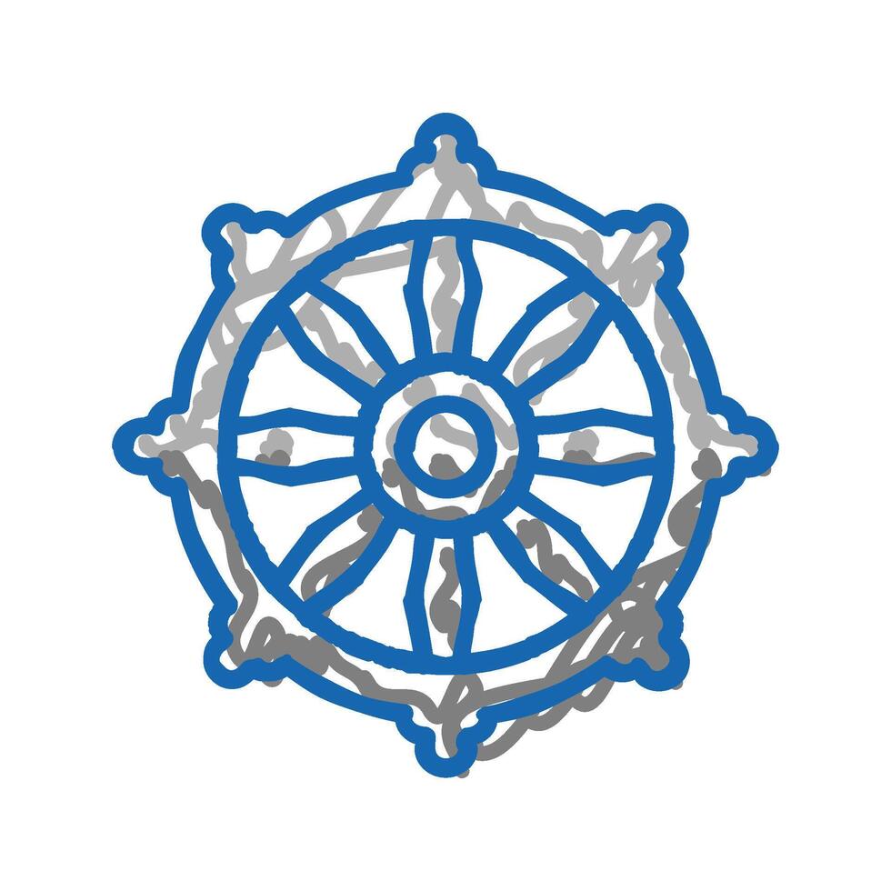 buddhism religion icon doodle illustration vector