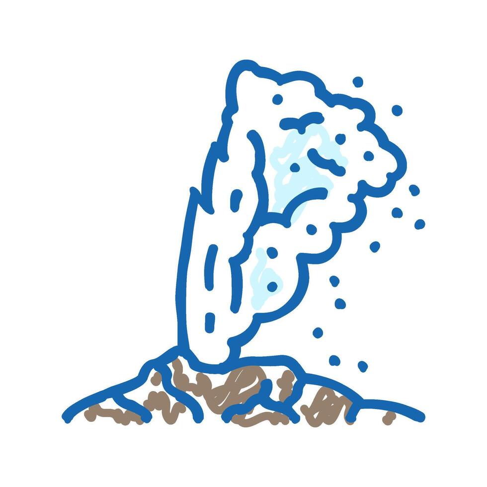 iceberg weather natural phenomena icon doodle illustration vector