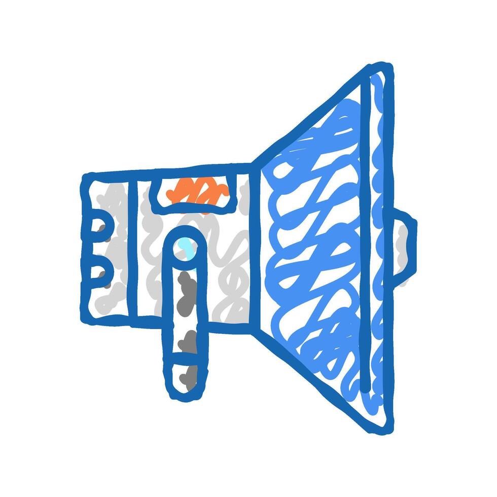 loudspeaker device icon doodle illustration vector