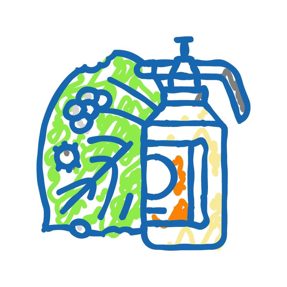 pruning shears sharpening garden maintenance icon doodle illustration vector