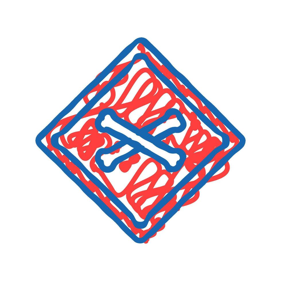 crossbones bleach icon doodle illustration vector