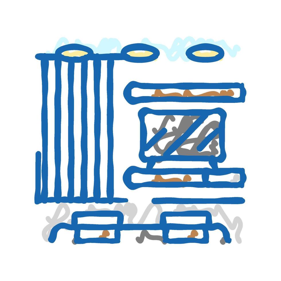 modern room design icon doodle illustration vector