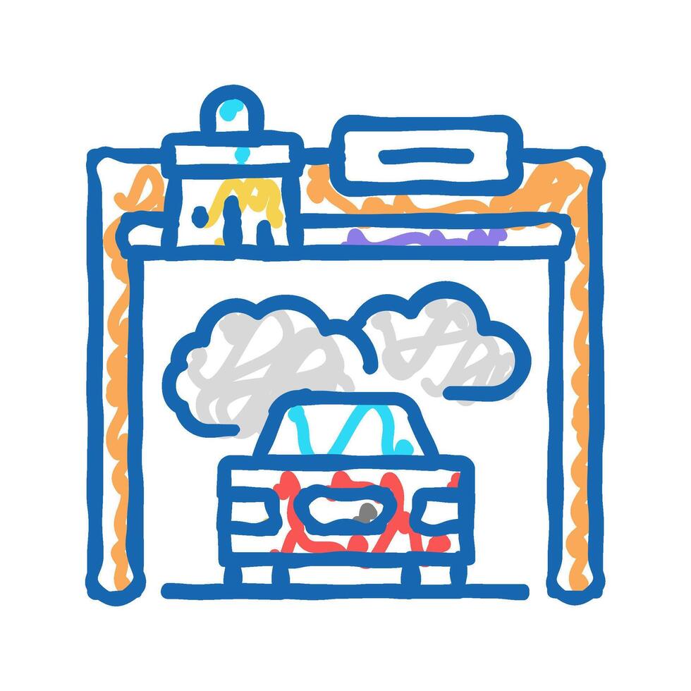 car painting services icon doodle illustration vector