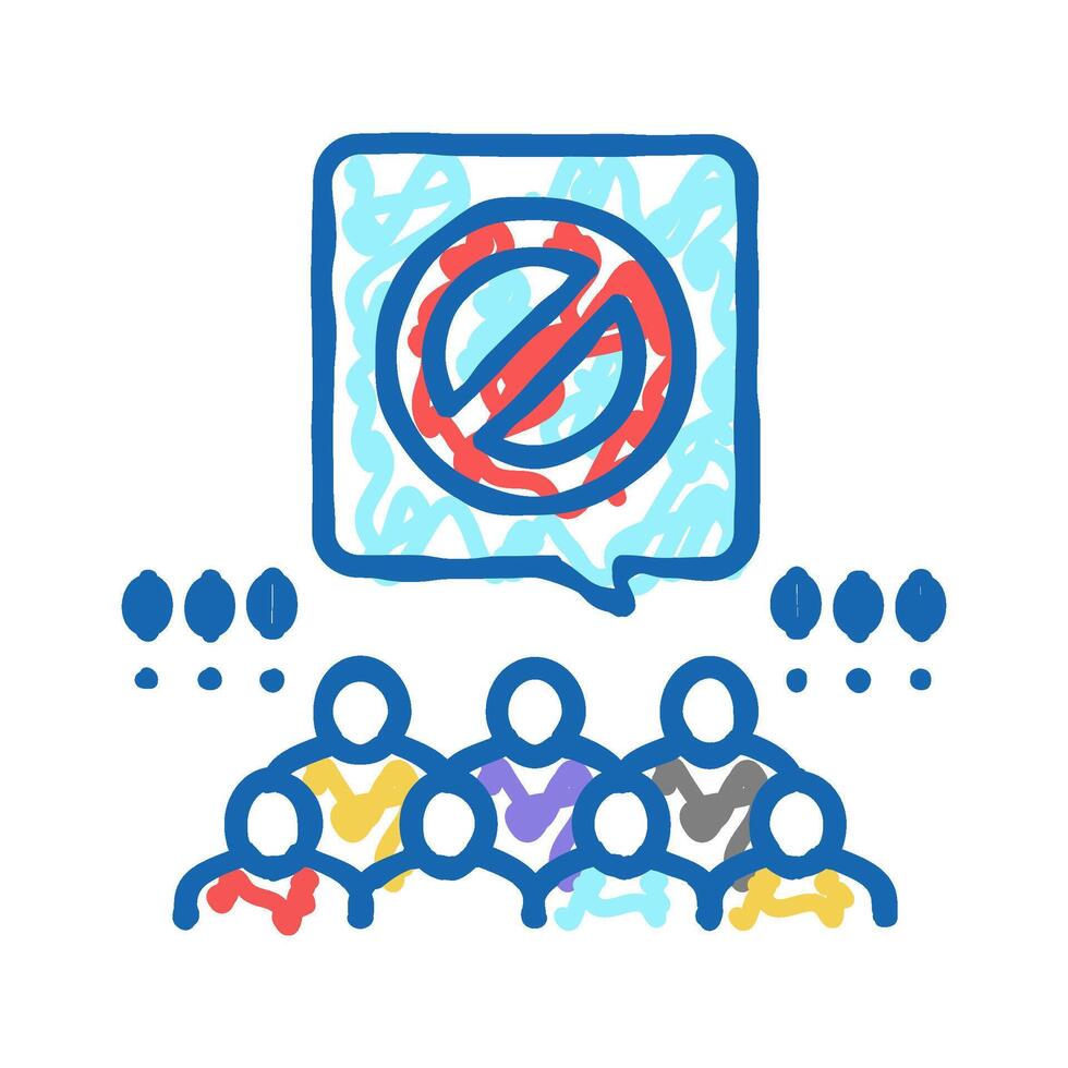 backlash people icon doodle illustration vector