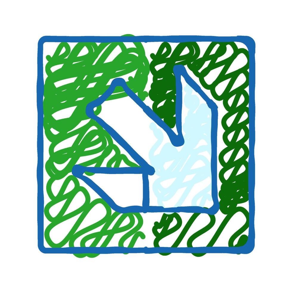 white up down stairway arrow emergency icon doodle illustration vector