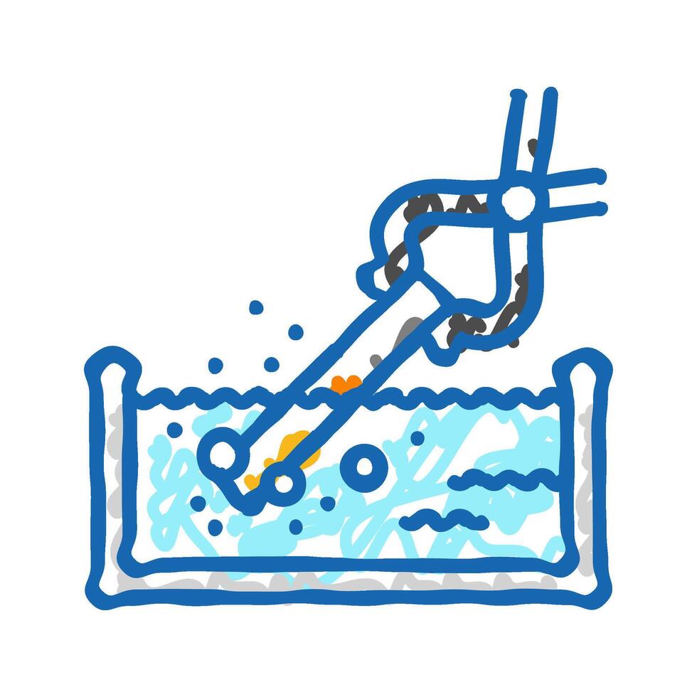 quenching blacksmith icon doodle illustration vector